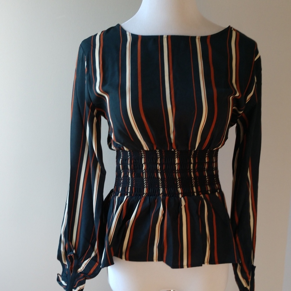 Green Striped Top - Picture 6 of 7